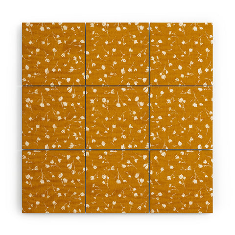 Schatzi Brown Libby Floral Marigold Wood Wall Mural