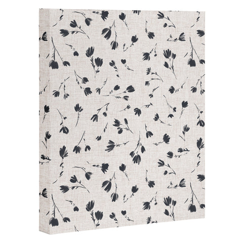Schatzi Brown Libby Floral Pewter Art Canvas
