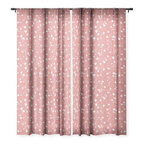 Schatzi Brown Libby Floral Rosewater Sheer Window Curtain