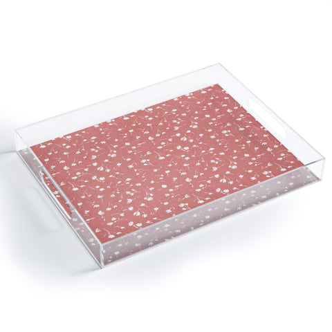 Schatzi Brown Libby Floral Rosewater Acrylic Tray