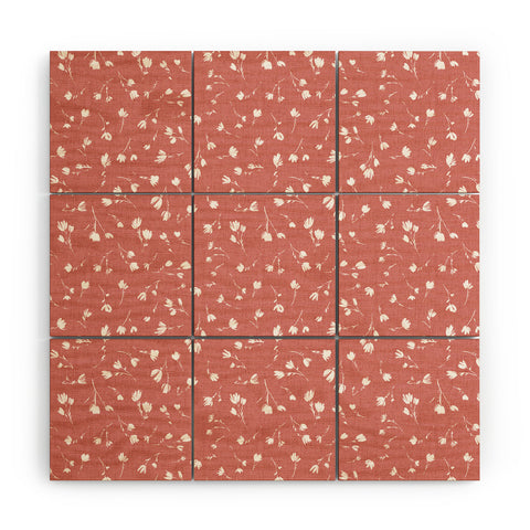 Schatzi Brown Libby Floral Rosewater Wood Wall Mural