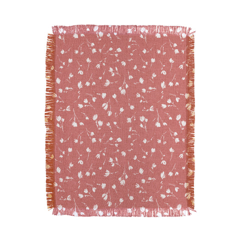 Schatzi Brown Libby Floral Rosewater Throw Blanket