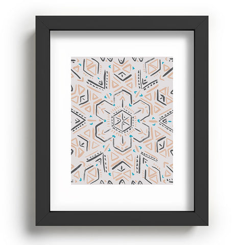 Schatzi Brown Line Tribal Mandala 1a Recessed Framing Rectangle