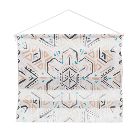 Schatzi Brown Line Tribal Mandala 1a Wall Hanging Landscape