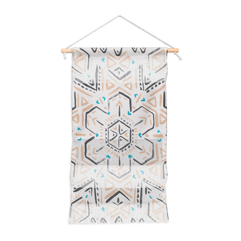 Schatzi Brown Line Tribal Mandala 1a Wall Hanging Portrait
