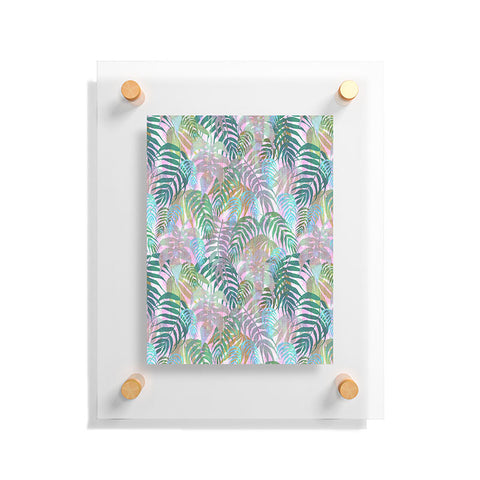 Schatzi Brown Lost in the Jungle pink green Floating Acrylic Print