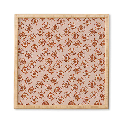 Schatzi Brown Lotta Floral Beige Framed Wall Art