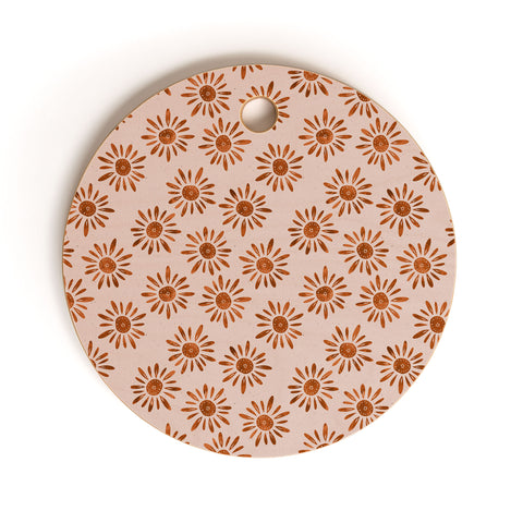 Schatzi Brown Lotta Floral Beige Cutting Board Round