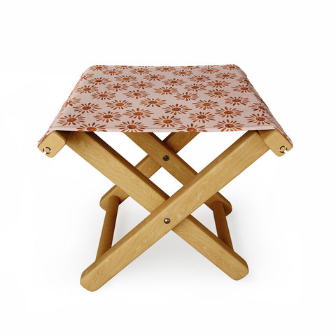 Schatzi Brown Lotta Floral Beige Folding Stool
