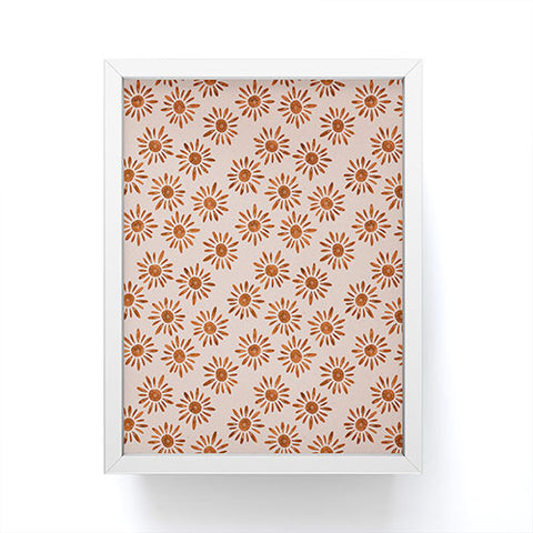 Schatzi Brown Lotta Floral Beige Framed Mini Art Print