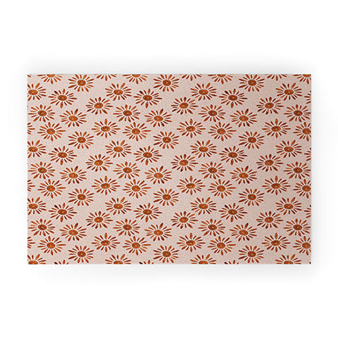 Schatzi Brown Lotta Floral Beige Welcome Mat