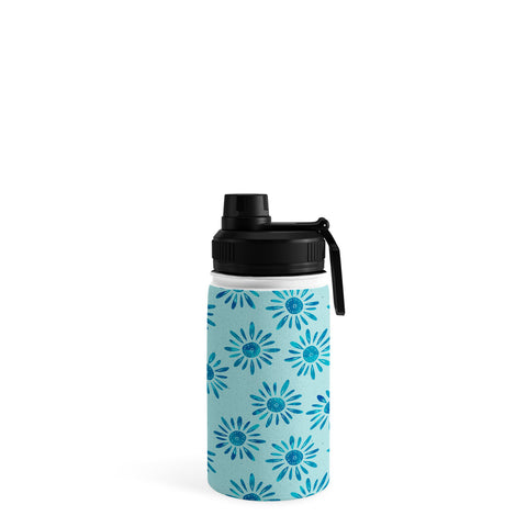 Schatzi Brown Lotta Floral Light Aqua Water Bottle