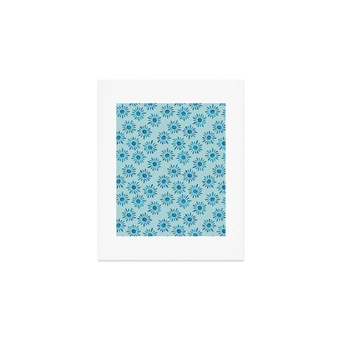 Schatzi Brown Lotta Floral Light Aqua Art Print