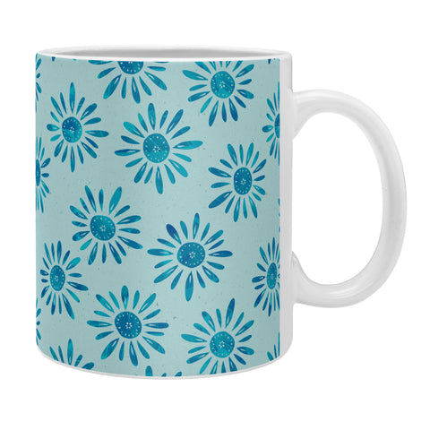 Schatzi Brown Lotta Floral Light Aqua Coffee Mug