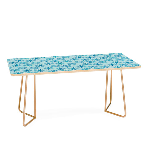 Schatzi Brown Lotta Floral Light Aqua Coffee Table