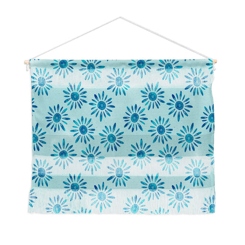 Schatzi Brown Lotta Floral Light Aqua Wall Hanging Landscape