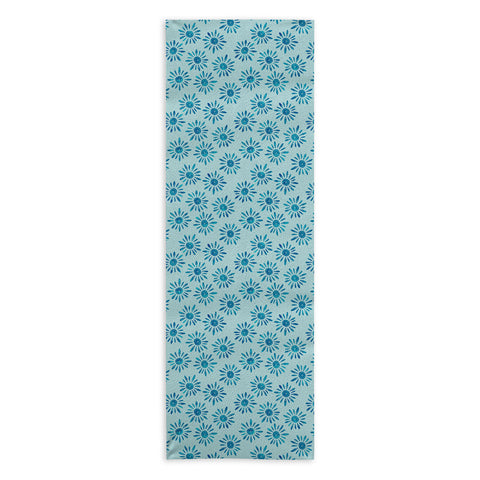 Schatzi Brown Lotta Floral Light Aqua Yoga Towel