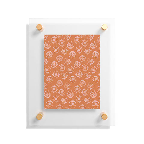Schatzi Brown Lotta Floral Orange Floating Acrylic Print