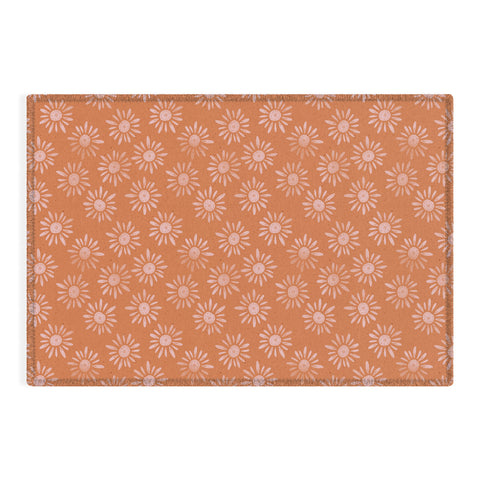 Schatzi Brown Lotta Floral Orange Outdoor Rug