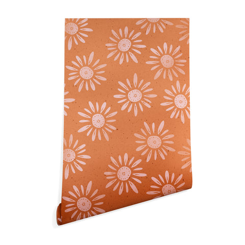 Schatzi Brown Lotta Floral Orange Wallpaper