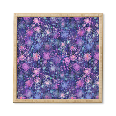 Schatzi Brown Love Floral Purple Framed Wall Art