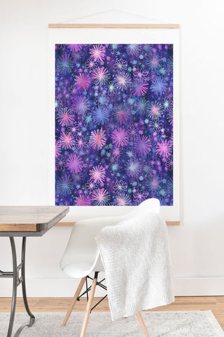 Schatzi Brown Love Floral Purple Art Print And Hanger