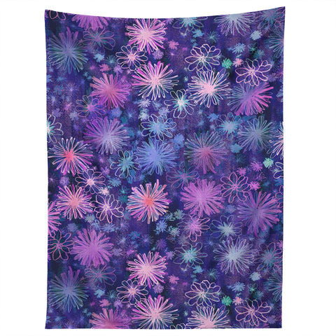 Schatzi Brown Love Floral Purple Tapestry
