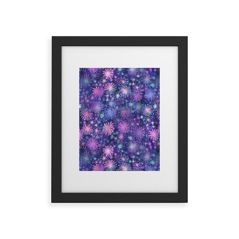 Schatzi Brown Love Floral Purple Framed Art Print