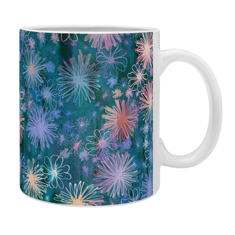 Schatzi Brown Love Floral Teal Coffee Mug