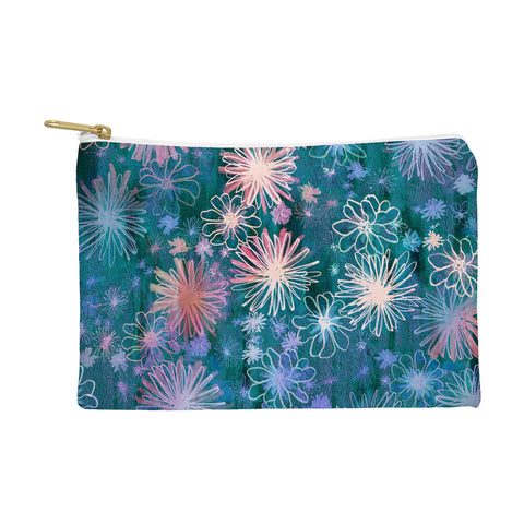 Schatzi Brown Love Floral Teal Pouch