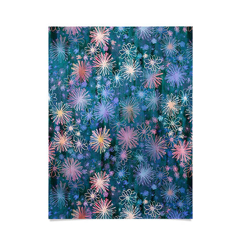Schatzi Brown Love Floral Teal Poster