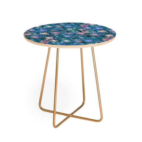 Schatzi Brown Love Floral Teal Round Side Table