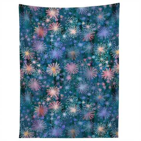 Schatzi Brown Love Floral Teal Tapestry