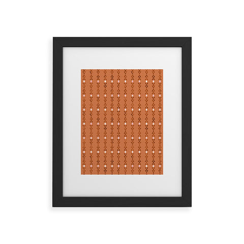 Schatzi Brown Love Triangle I Orange Framed Art Print