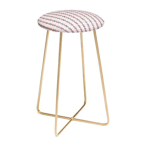 Schatzi Brown Love Triangle I Pink Counter Stool