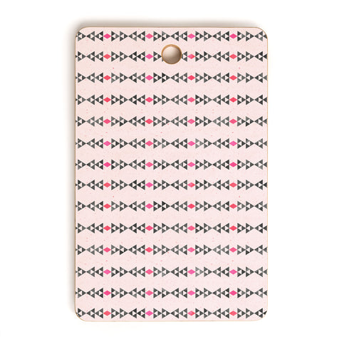 Schatzi Brown Love Triangle I Pink Cutting Board Rectangle