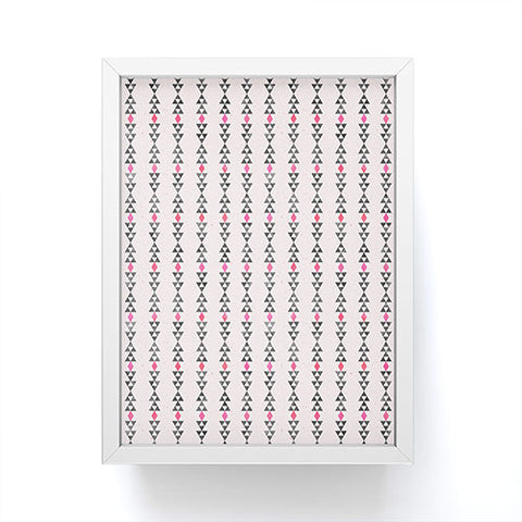 Schatzi Brown Love Triangle I Pink Framed Mini Art Print