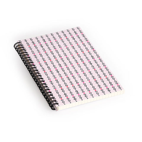 Schatzi Brown Love Triangle I Pink Spiral Notebook