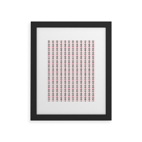 Schatzi Brown Love Triangle I Pink Framed Art Print