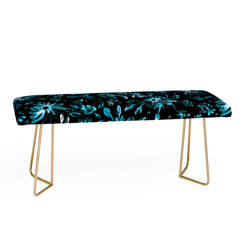 Schatzi Brown Lovely Floral Black Turquoise Bench