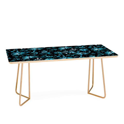 Schatzi Brown Lovely Floral Black Turquoise Coffee Table