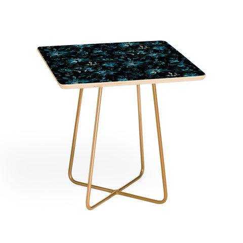 Schatzi Brown Lovely Floral Black Turquoise Side Table