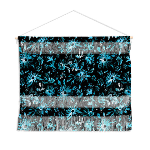 Schatzi Brown Lovely Floral Black Turquoise Wall Hanging Landscape