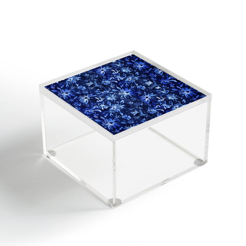 Schatzi Brown Lovely Floral Dark Blue Acrylic Box