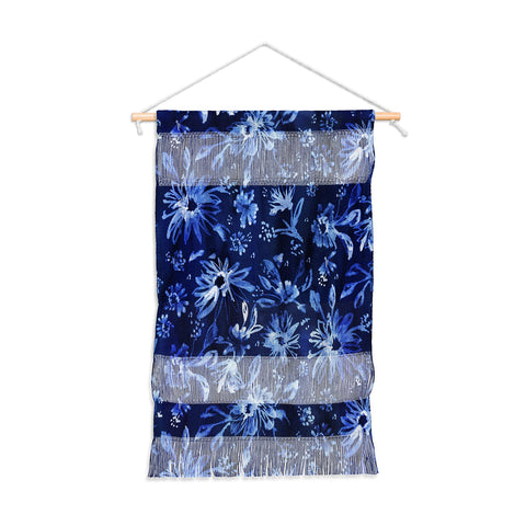 Schatzi Brown Lovely Floral Dark Blue Wall Hanging Portrait