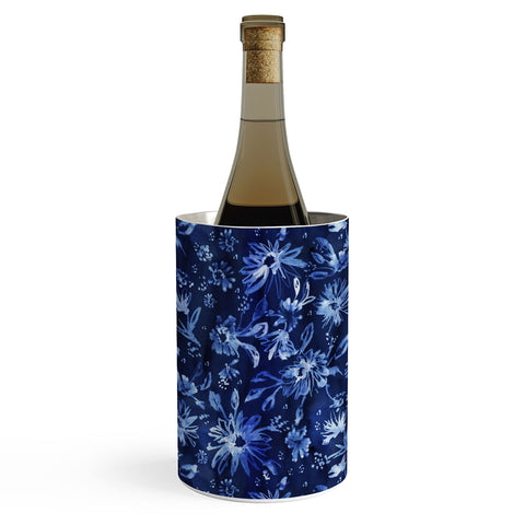 Schatzi Brown Lovely Floral Dark Blue Wine Chiller