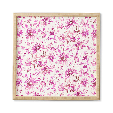 Schatzi Brown Lovely Floral Pink Framed Wall Art