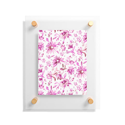 Schatzi Brown Lovely Floral Pink Floating Acrylic Print