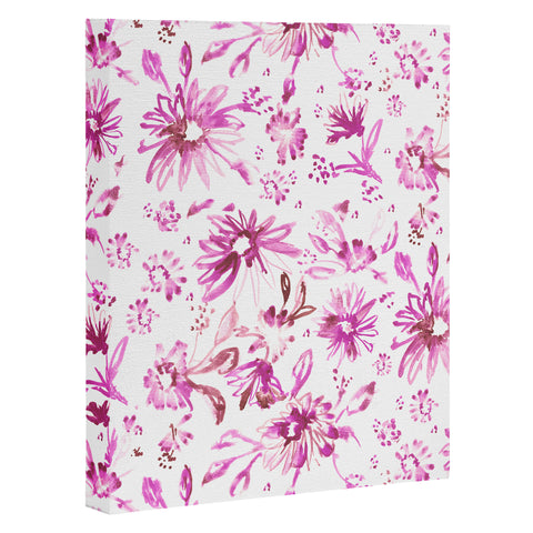 Schatzi Brown Lovely Floral Pink Art Canvas