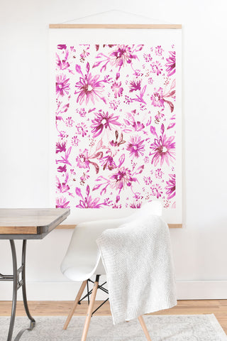 Schatzi Brown Lovely Floral Pink Art Print And Hanger